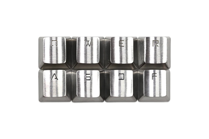 Teamwolf Stainless Steel MX Metal Keycap for Keyboard Gaming Key QWERWASD R2 R3