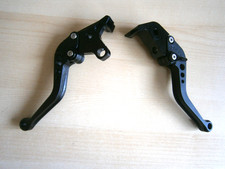 A PAIR OF YAMAHA MT-01 V-MAX 1700 SHORT CNC ADJUSTABLE LEVERS BLACK
