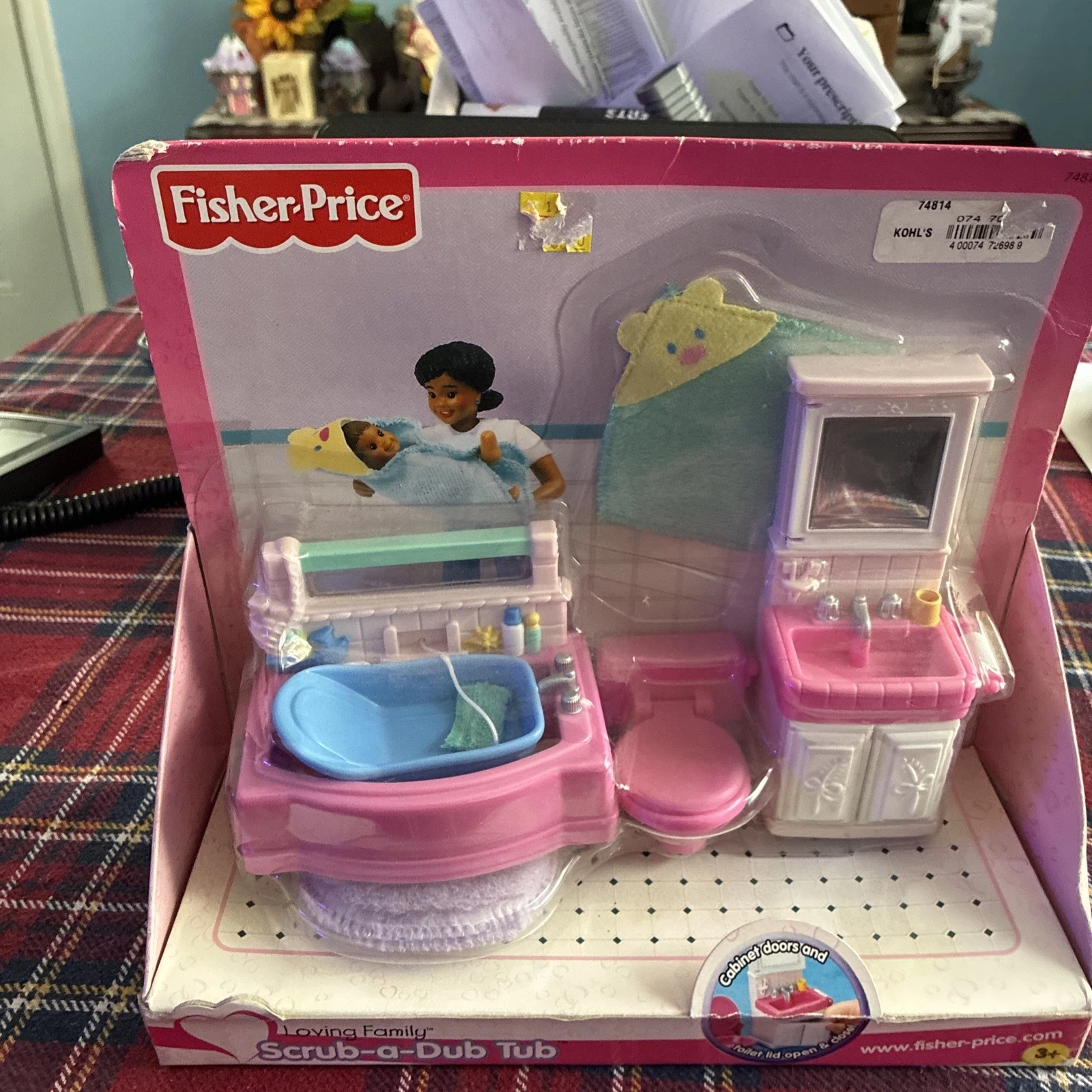 NEW Fisher Price Loving Family Dollhouse Scrub-a-Dub Tub 2001 Bathroom Set
Opens in a new window or