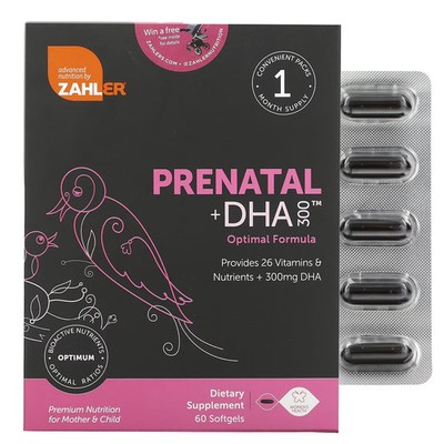 2 X Zahler, Prenatal + DHA 300, 120 Softgels