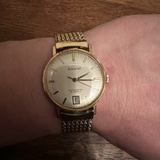 FOR PARTS - Accurist Gold Plated 21 Jewels Vintage Swiss Men's Mechanical Watch