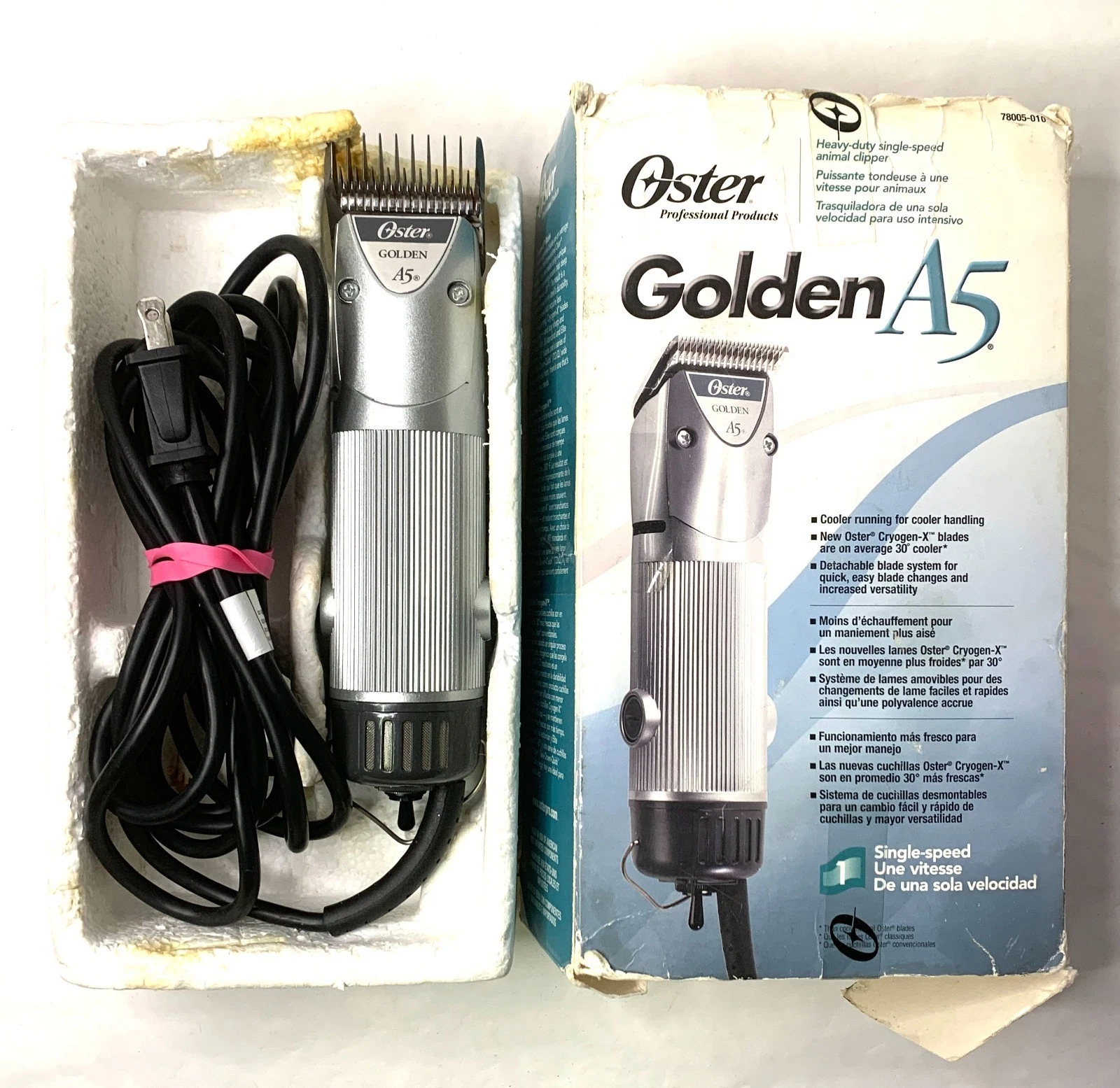 Oster Golden A5 Single Speed Animal Pet Grooming Clippers
Opens in a new window or tab