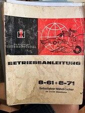 Betriebsanleitung IHC International Selbstfahrer Mähdrescher 8-61 und 8-71