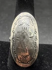 Vintage Signed “MARCELLA JAMES” Navajo Handmade Sterling Silver Ring Sz 9.5 (J)