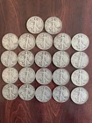 walking Liberty half dollar lot of 22 silver