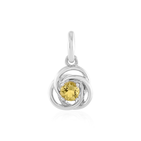 Cavill Gelber Beryll AnhäNger 0,76Ct Sterlingsilber Platiniert Damen-image