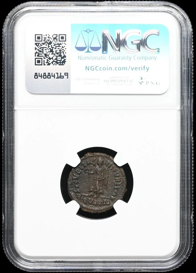 364-375 AD Valentinian I AE3 Bronze Nummus – Western Roman Empire | NGC VF Grade - Image 2 of 2