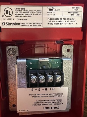 Simplex 4903-9422 HORN STROBE | eBay
