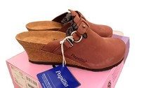 Birkenstock Papillio Dana Suede Wedge Clogs Women 7.5/8 SZ 38 NWT 149
