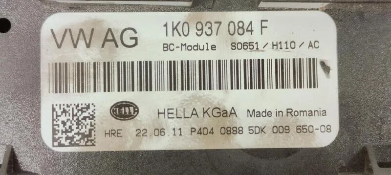 1K0937084F modulo elettronico per VOLKSWAGEN GOLF VI CABRIOLET (517) 1.6 188591 - Immagine 4 di 4