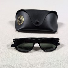 Ray-Ban RB2132 901 New Wayfarer Sunglasses 52mm Black Made in Italy