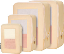 Ultralight Compression Packing Cubes Travel for Suitcases  Compressible Mesh Pac