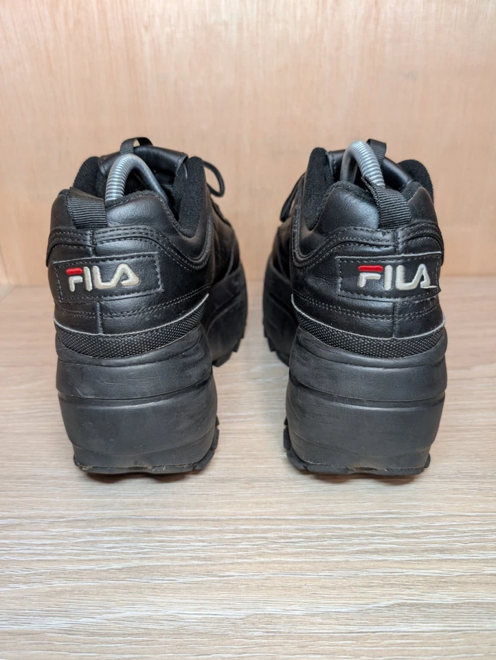 Fila Disruptor II Premium Black Platform Wedge Trainers UK8 EU42 - Image 4 of 4