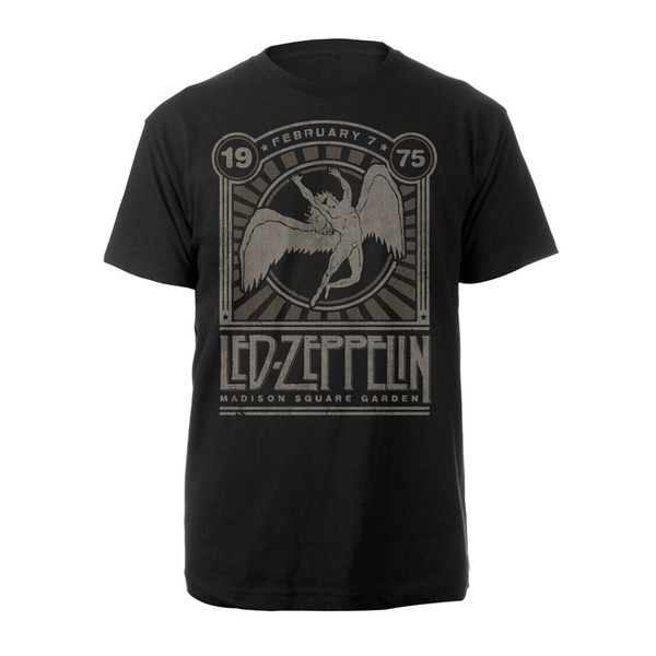 Led Zeppelin - Madison Square Garden 1975 Black T-Shirt Xx-Large-image