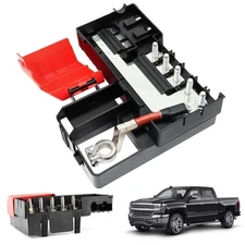 Fuse Box Battery Terminal with Cover Compatible with 2014-2016 Chevy Silverad...