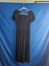 Christy Dawn Black Puff Sleeve Midi Dress Size XS