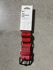 Nike Diamond Sports Youth Red Adjustable Belt Size 20” To 34”