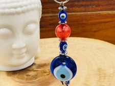 Turkish Evil Eye Keychain, Crystal Key Accessories, Protection Amulet from Evil