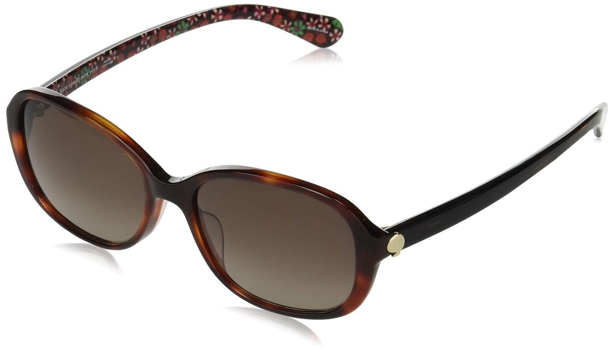 Kate Spade New York izabella 55mm gradient oval sunglasses, DARK HAVANA/ BROWN G Kate Spade Izabella/G/S 90QHA Flat Oval Sunglasses Brown  main image 3