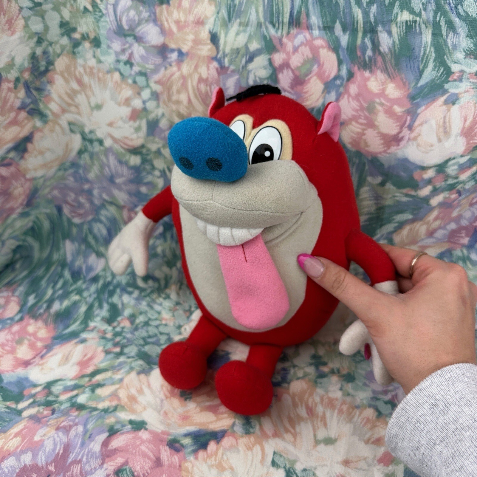 Vintage 1992 Ren And Stimpy 10" Plush STIMPY Rude Toot Fart Nickelodeon