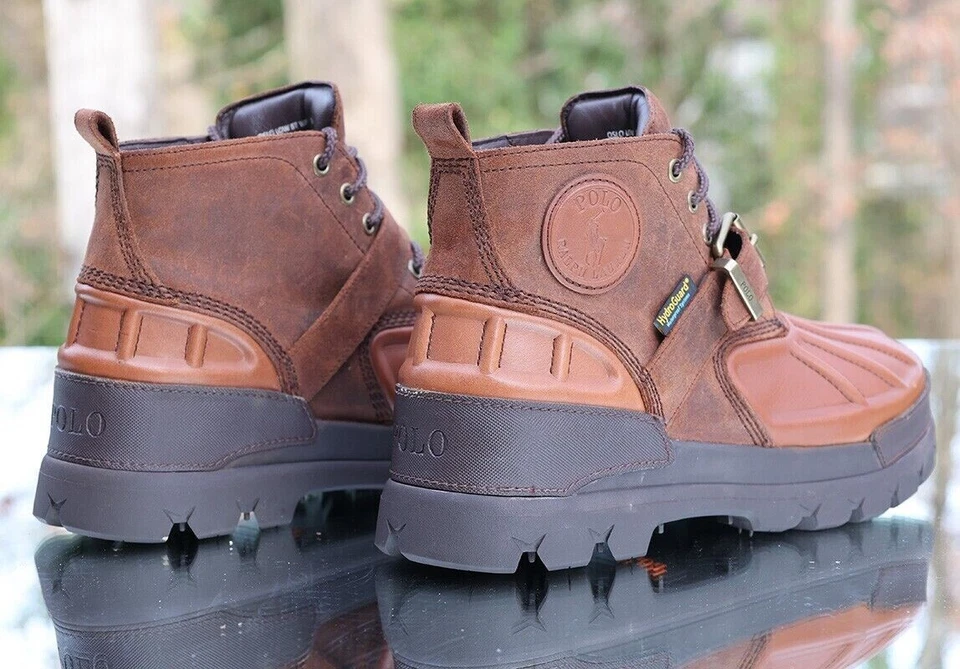 Polo Ralph Lauren Oslo Botas bajas impermeables Hydroguard Cuero Marrón Talla 13 Foto 4 de 4