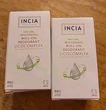 INCIA, NATURAL ROLL-ON DEODORANT  ALUMINUM FREE DEODORANT VEGAN 2 Pack
