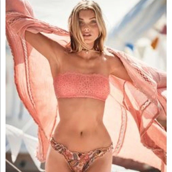 Sujetador Victoria Secret Bandeau Bralette Sin Tirantes Margarita Encaje Sin Forro Sin Relleno Foto 2 de 4