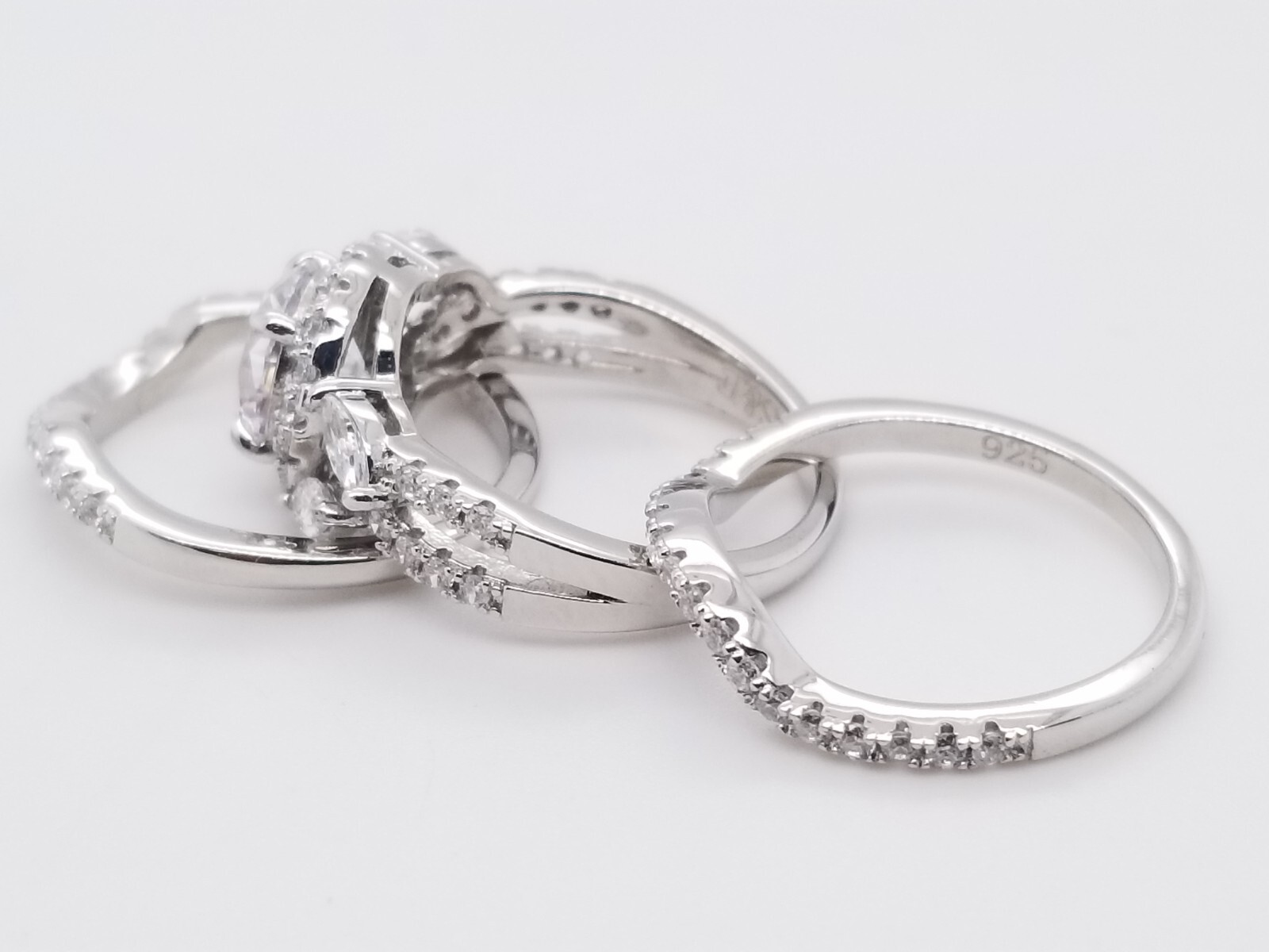 S&E 925 Sterling Silver CZ Stackable Rings sz 4.5… - image 6