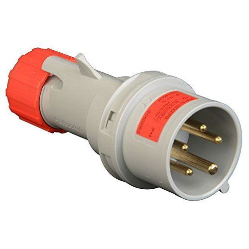 Lewden PM16/1800FPB Industrial Plug 415 Volt 16 Amp 4P+E (5 Pin) IP44 Red