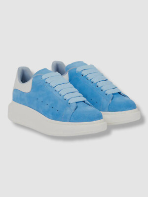 $582 Alexander McQueen Women Blue Oversized Suede Sneakers Shoes Size EU 37  US 7 | eBay