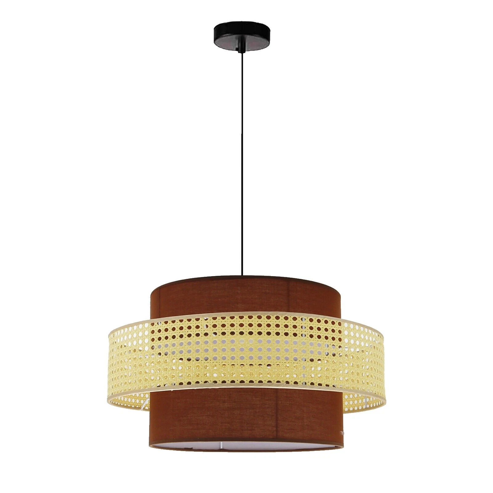 Rattan Comedor Rústico/primitivo candelabros y lámparas de techo