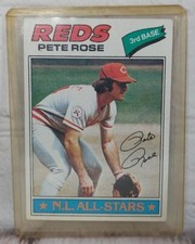 Pete Rose 3rd Base N.L. All-Stars Cincinnati Reds  1977 Topps Baseball Card