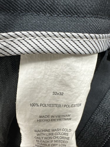 FARAH MEN'S POLYESTER MODERN FIT BLACK DRESS PANTS-32x32 - 第 7/8 張圖片