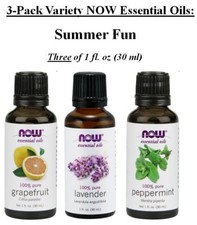 3-Pack Variety NOW Essential Oils: Summer Fun - Lavender, Grapefruit, Peppermint