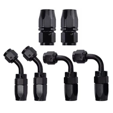 2Pcs AN6/AN8/AN10/AN12 Swivel Hose End Fitting Adapter Oil/Fuel/Gas Hose Line