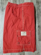 POLO RALPH LAUREN SWIM/BOARD SHORTS MENS SIZE L RED FREE SHIPPING