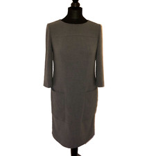 F&F Limited Edition Grey 3/4 Sleeve Shift Dress with Pockets UK 8-10 *exc cond*
