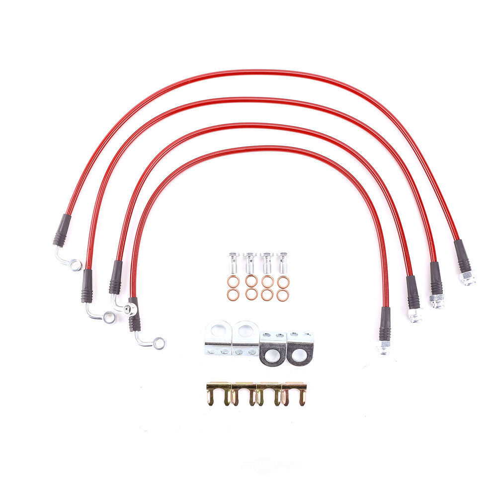 Brake Hydraulic Hose KitFront and Rear StainlessSteel Brake Hose Line
