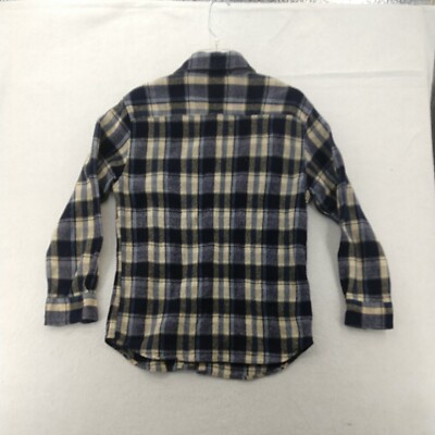 Vintage 80s Sears Wool Blend Button Down Shirt Medium Long Sleeve