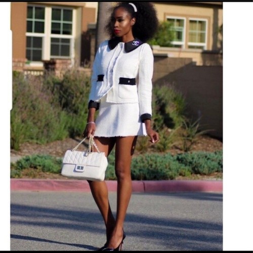 ZARA NEW WHITE CONTRAST TWEED JACKET 