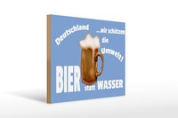 Holzschild Spruch 40X30 Cm Deutschland Bier Statt Wasser Deko Schild