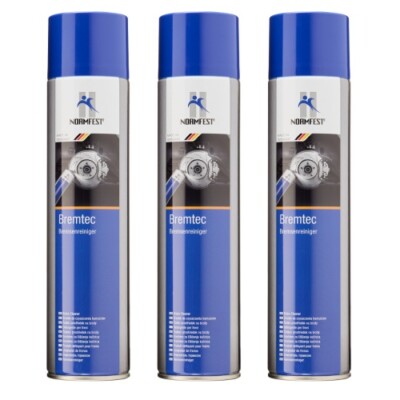 Normfest Bremsenreiniger BREMTEC Reiniger Entfetter Spray 3x 600ML