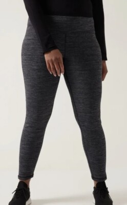 Athleta Women's Altitude Tight Polartec Power Stretch 1X Gray Heathered NEW