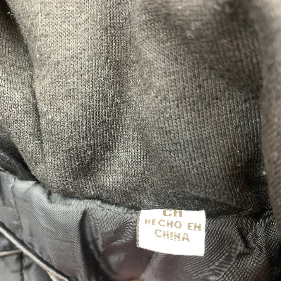 Levi's Vintage Cuero Cazadora Vaquera Talla S NEGRO Motorista Moto Ocio Hombre - Imagen 3 de 4