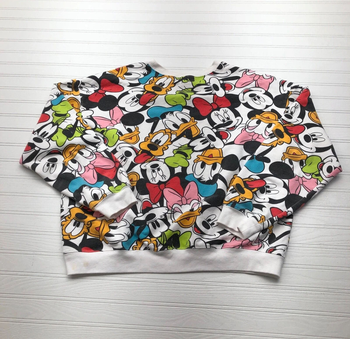 Disney Mickey Mouse And Friends Multicolor Graphic Sweatshirt Adult Size 3XL