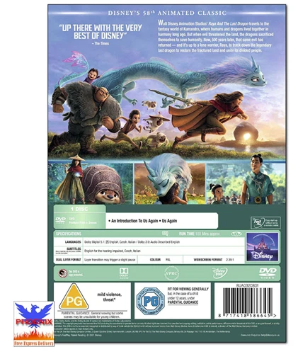 Raya and the Last Dragon DVD Children's & Family (2021) Don Hall Amazing Value - Image 2 of 4