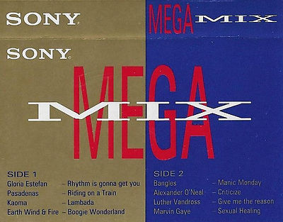 SONY MEGA MIX  ESTEFAN PASADENAS BANGLES EARTH WIND FIRE PROMO CASSETTE ALBUM