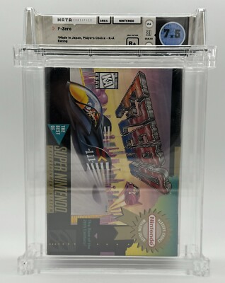 F-Zero Super Nintendo Players Choise SNES Grading Wata 7.5 B+ Sealed 1991 VGA
