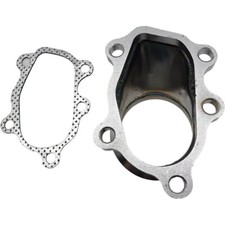 To 2.5 V-band Clamp Flange Turbo Down Pipe Adapter 5 Bolt For T25 T28 Gt25 Gt28
