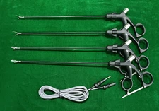 4pc Laparoscopic Maryland & Fenestrated Grasper 5mmx330mm with Cable Reusable
